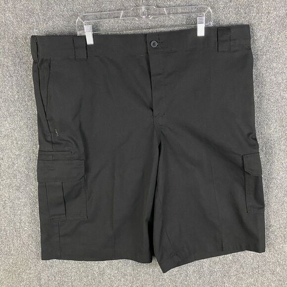 Dickies Cargo Shorts Men's Size 44‎ Relaxed Fit Polyester Blend Black - Picture 1 of 8
